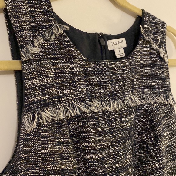 J. Crew Tweed Dress with Fringe Hem - Picture 5 of 6